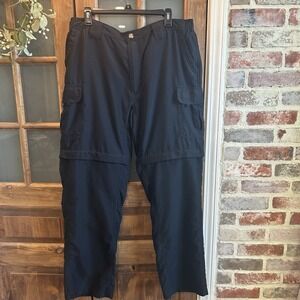 Utex Canada Men's Pants Size L‎ Black Cargo Pockets Convertible Outdoor